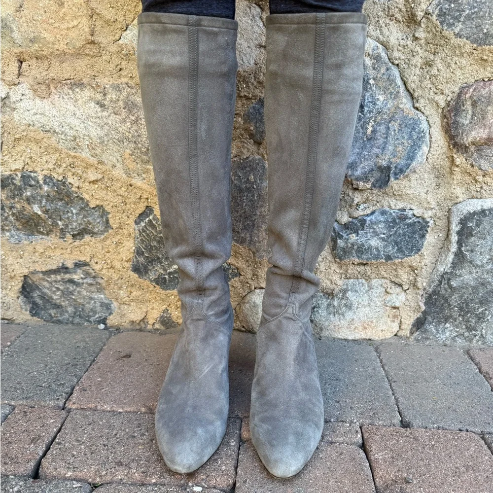 Cole Haan Nike Air Gray Suede Tall Boots Women’s 8.5 - Picture 5 of 13